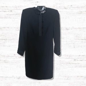 Kasper Black Professional Long Sleeve Dress Size 6